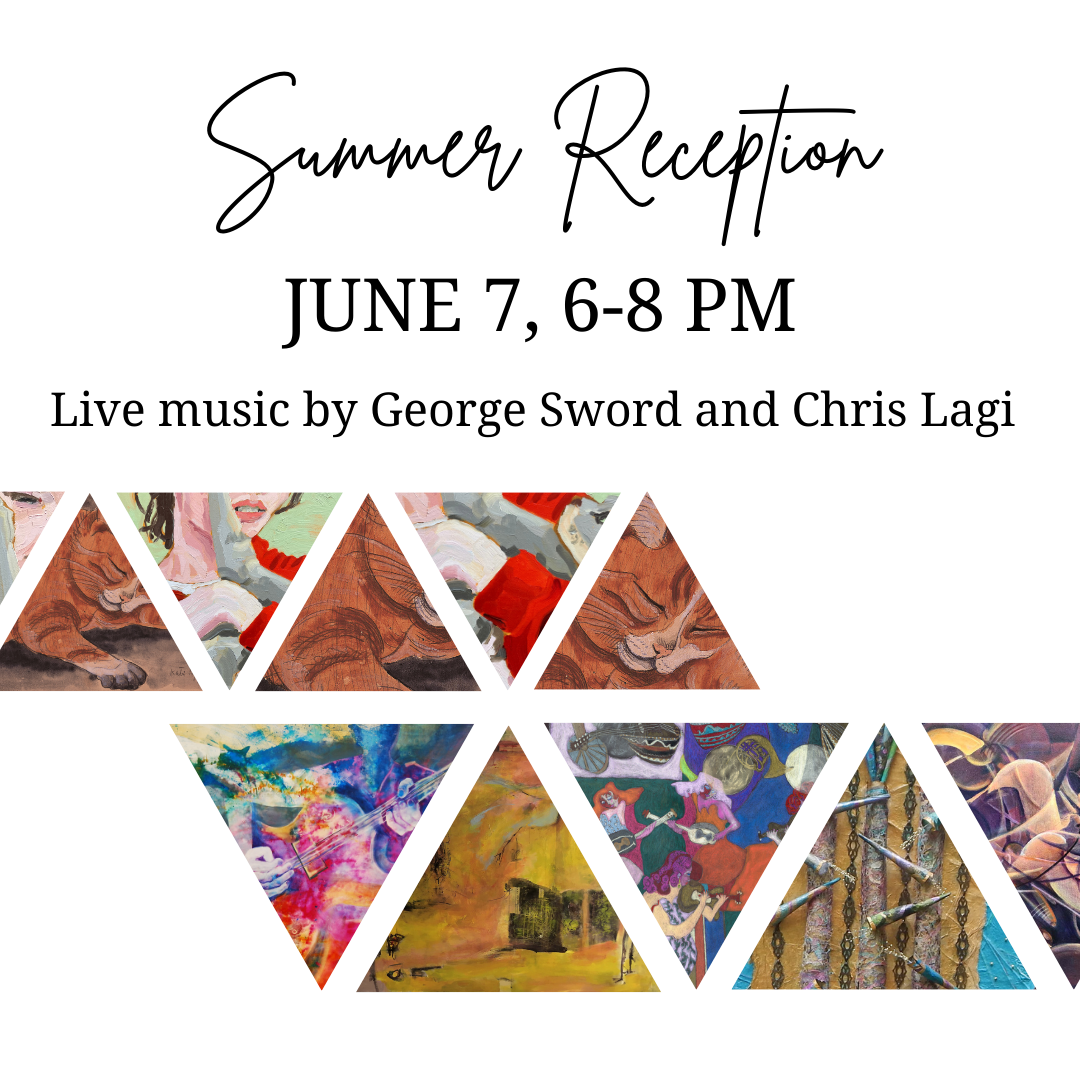 Summer Reception, June 7- 6-8 pm. Close up of artworks
