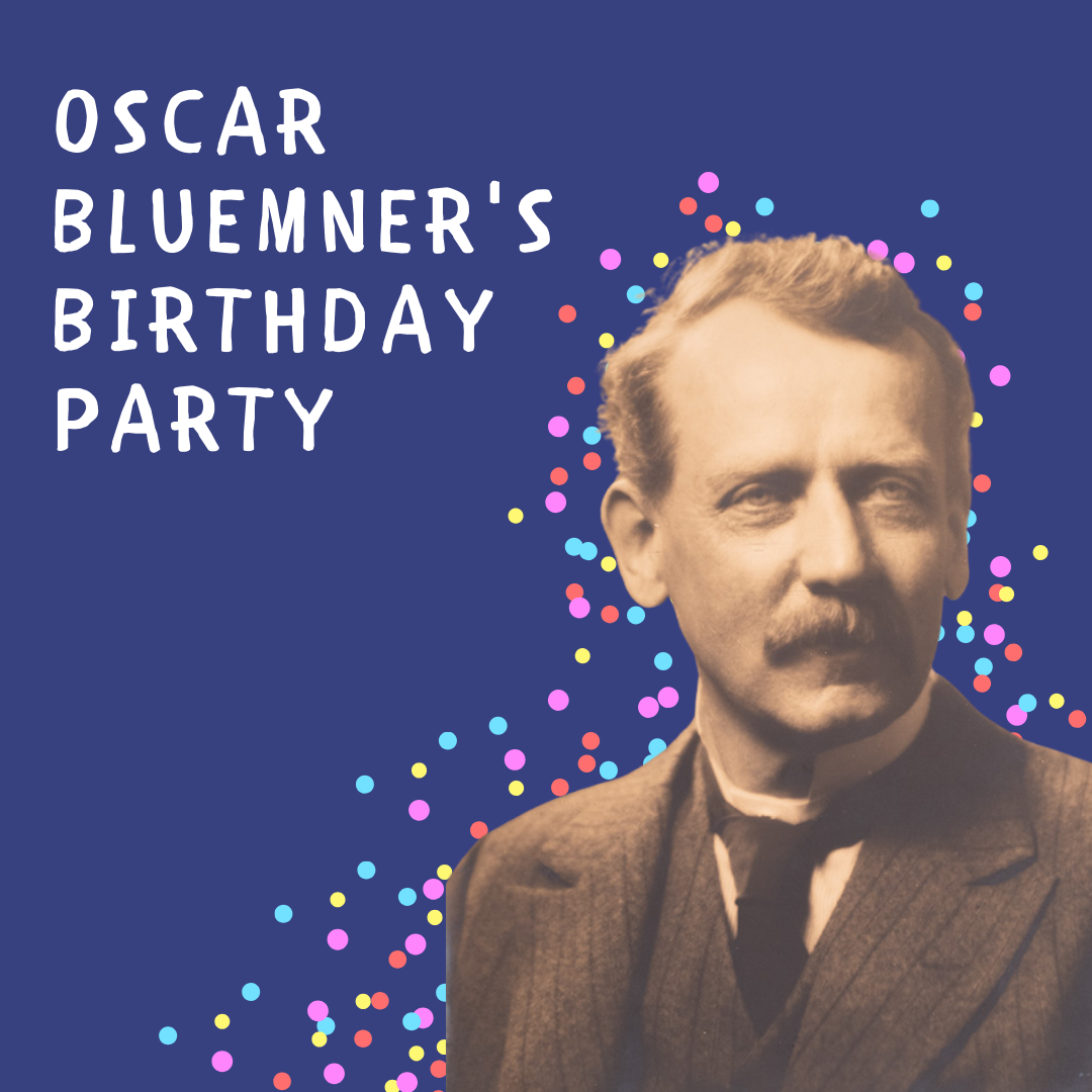 Oscar Bluemner's Birthday Party with portrait of Oscar Bluemner