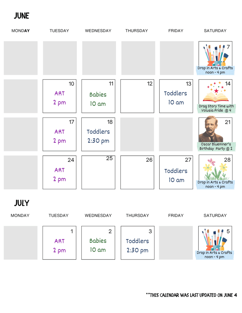 2025 Summer Calendar